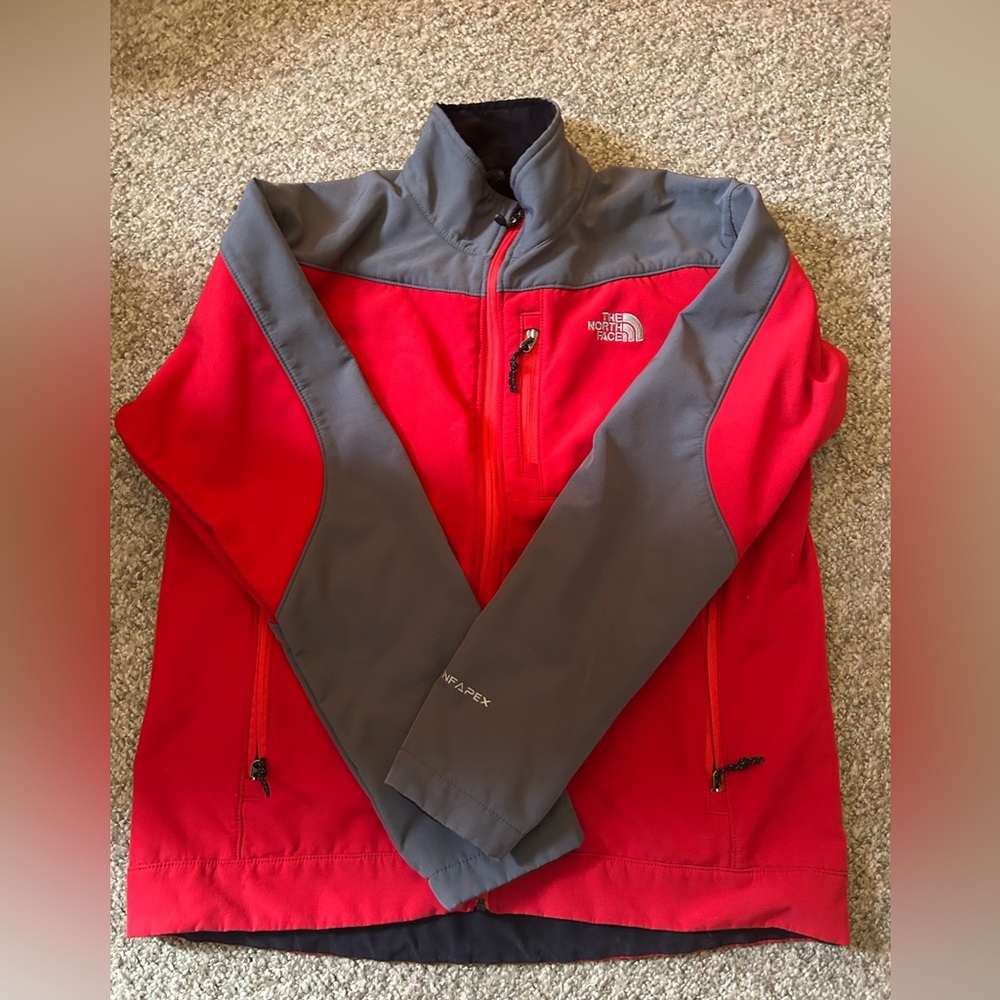 The North Face Red and Gray Softshell Jacket
